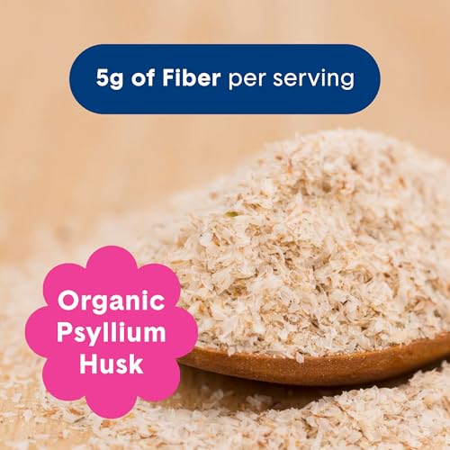 Image of Bellway Super Fiber Powder + Fruit, Sugar Free Organic Psyllium Husk Powder Fiber Supplement for Regularity, Bloating Relief & Digestive Health, Plant-Based, Wild Berry (50 Servings)