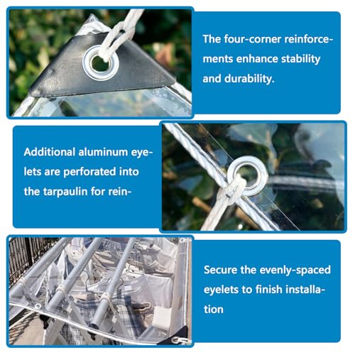 Lona de PVC transparente ultra resistente de 420g m² para exterior 5