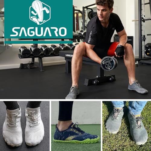 Image of SAGUARO Womens Mens Barefoot Shoes Minimalist Trail Runner Wide Toe Box Zero Drop Outdoor Cross Training Shoe