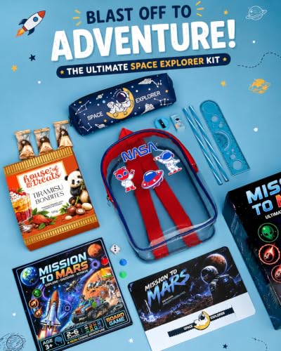 Image of Hyperfoods Rakhi for Kids Boys with Gift Astronaut Theme Activity Gift Hamper Tiramisu Bon Bites Chocolate (100g) Stationery and Game Kit for Kids Rakhis for Brother Gift Hamper for Kid (Package Wt 490g), Gross weight: 680g Rakhi with Chocolate