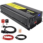 VOONKE 2000W Sump Pump Battery Backup Power System Basment Protection Sump Pump Inverter with LCD Display and Automatic Battery Backup Switching for Basement Emergency and Power Outage Backup (Black)