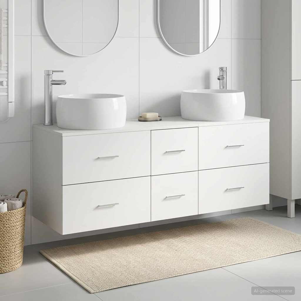 Générique Ensemble De Mobilier De Salle De Bain 3 Pc Blanc Mural