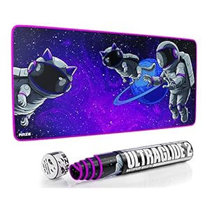 MAZE XXL Extended Waterproof Mouse Pad/Mat | Thickest 5mm (36”x18”x0.2”) Ultraglide 2 Astro PAW-PP Smooth Surface Mousepad for Maximum Control and Speed (Anti Fray, Anti Slip) Desk Mat