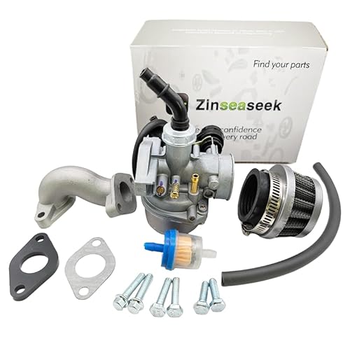 Zinseaseek PZ19 19mm Carburetor Kit for 50cc 70cc 90cc 110cc 125cc ATV Pit Bike Dirt Bike Motor KartLawn Mower