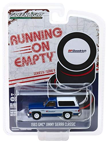 Greenlight 41090-F Running on Empty Series 9-1983 GMC Jimmy Sierra Classic - BFGoodrich 1:64 Scale