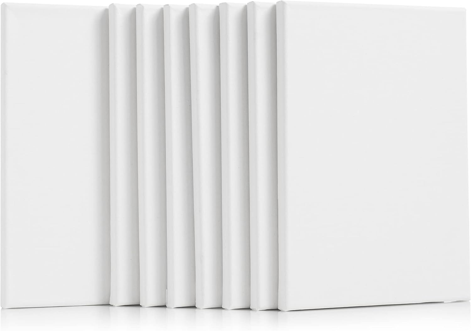7 Elements (8 Pack) Stretched Canvas for Painting - 9 x 12 Inch 100% Cotton Pre Primed White Art Canvases