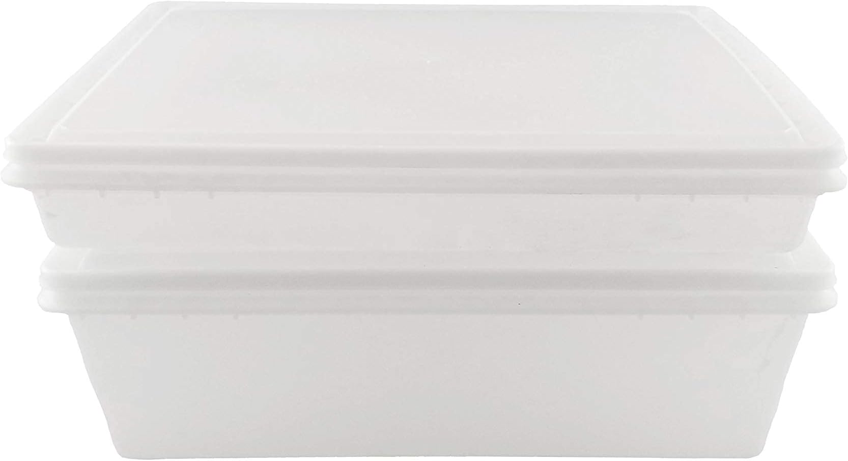 Fish Tubs/Food Storage Bins 25lb and 10lb with lids 11.5" x 15.5", Pack of 10 combos, (5 each deep base / 5 each shallow base)