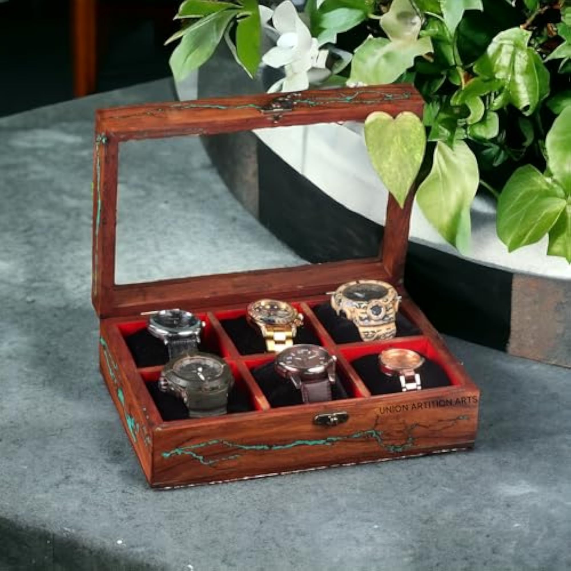 Wooden Watch Organizer for Men, Custom Valet Box