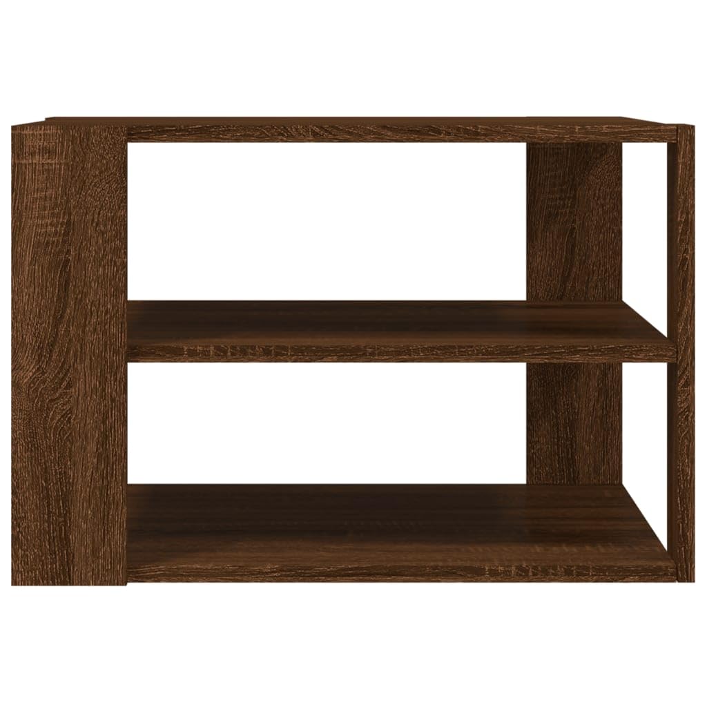 Homgoday Tavolino da caffè in rovere marrone, 59,5 x 59,5 x 40 cm, in legno ingegnerizzato, tavolino da tè per soggiorno, sala d'accoglienza degli ospiti, camera da letto e ufficio