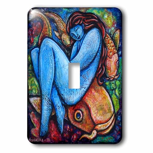 Interrupteur Koi Femme coloré 3drose à bascule simple pour illuminer votre salon avec art - 2