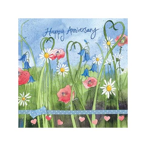 ALEX CLARK Happy Anniversary Meadow Card Cover