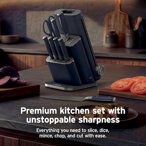 Image of Ninja NeverDull 10-Pc German Steel Knife Set, Cyberspace, NK32010BL1