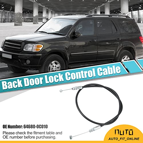 X Autohaux Back Door Lock Control Cable For Toyota Sequoia 2001 2002 2003 2004 2005 2006 2007 Liftgate Tailgate Hatch Lock Cable Replace 64680-0C010 #TOP1