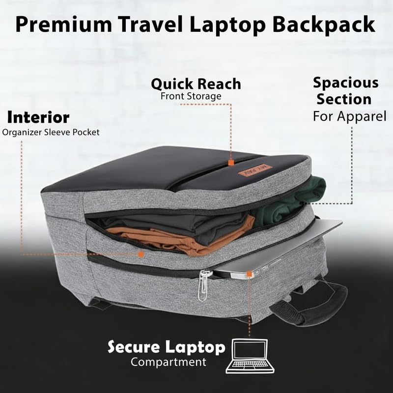 Image of MY FAV Laptop Backpack | Printed Lightweight Laptop Bag for Men & Women | Water-Resistant Office, School & College Backpack | Spacious & Durable with Multi Compartments |Fits Up to 17 inch Laptop