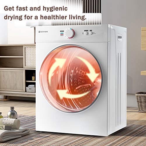Sentern Portable Dryer Front Load, Compact Electric Clothes Dryer With Stainless Steel Tub, Easy Control Panel With 5 Drying Modes For Apartments #TOP5