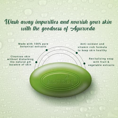 Image of Biotique Basil & Parsley revitalizing Bathing Bar 150g x 3