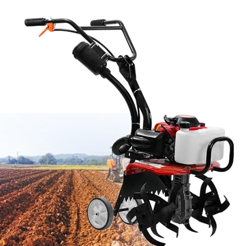 YXFAZPP Motor rotavator de Gasolina de 55 CC, cultivador de Mano Herramienta de jardín arado de hasta 400 mm de Ancho / 200 mm de Profundidad, para arar, labrar, surcar, desmalezar