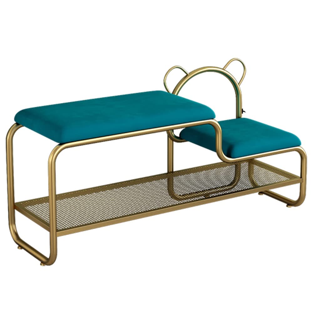 Banc de rangement à chaussures gain de place ottoman avec dossier rembourré 80-120cm