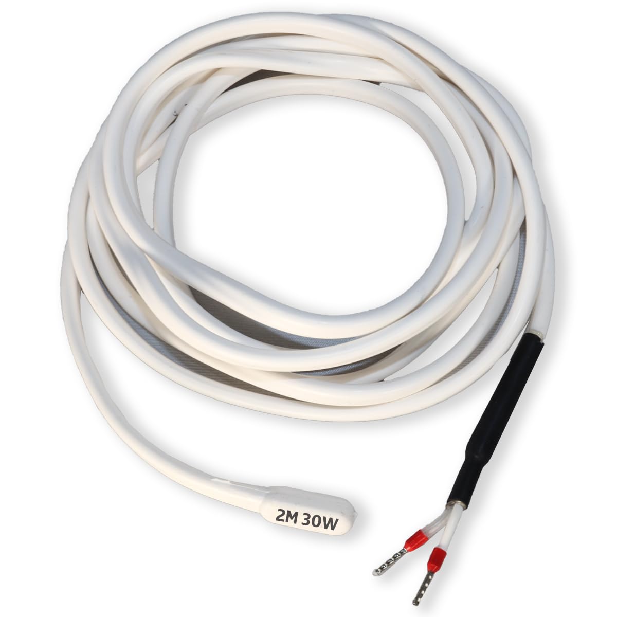 GOLDMAN SERVICE | Heizkabel bipolarer Silikonwiderstand Anti-Frost für Rohrleitungen | 2 Meter, 30 Watt | Inkubatoren, Aquarien, Reptilien, Gewächshäuser, Fermentation (2 m | 30W)