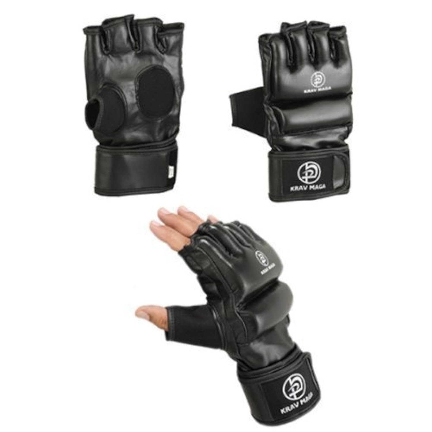 Krav Maga Black Grappling & Striking Freestyle Gloves (Large)