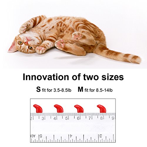 最安値 160個ペットネイルキャップ 猫の爪を飾るコントロールソフトキャップ 9種カラー色キットネイルキャップ 7種フラッシュ色 8つバインダー 8つアプリケーターと説明書 M の価格比較