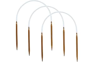 3Pcs 5mm Wooden Circular Knitting Needle Set