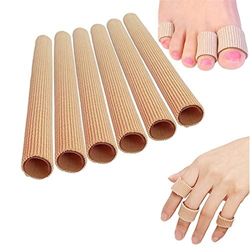 6 protectores de silicona para dedos de los pies, acolchado suave, vendaje tubular exclusivo, protección de presión, 2,5 x 15 cm