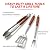 GRILAZ Heavy-Duty Rose Wooden BBQ Grilling Tools Set. Extra Thick Stainless Steel Multi-Function Spatula, Fork & Tongs | Essential Accessories for Barbecue & Grill. Ideal Gift for Father