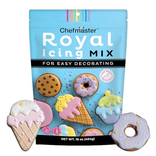 Chefmaster White Royal Icing Mix, Decorating Cookies, Making Cake Decorations, Extra Smooth & Versatile, Just Add Water, Non-GMO, Made in USA, 16 oz