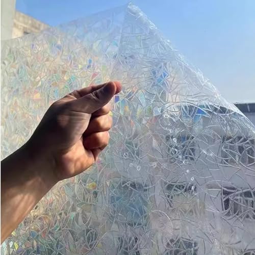Película decorativa para ventana efecto vitral arcoíris miniatura 4