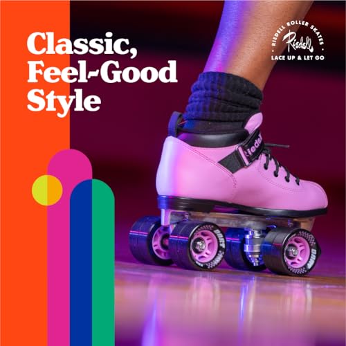 Image of Riedell Dart Roller Skates for Men and Women - Colorful, Ultra-Durable Speed Skate with Precision Fit and Matching Color Wheels, Roller Skates