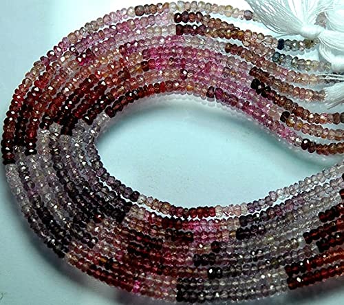 Multi spinelle facetté rondelles 3.5mm idéal pour un cadeau fait main inoubliable