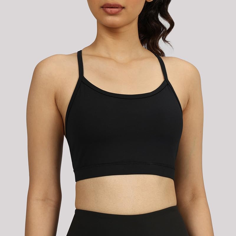 Image of BlissClub Ultimate Strappy Sports Bra | Removable Cups | Strappy Racerback Design | Elasticated Hem | CloudSoft TM Fabric