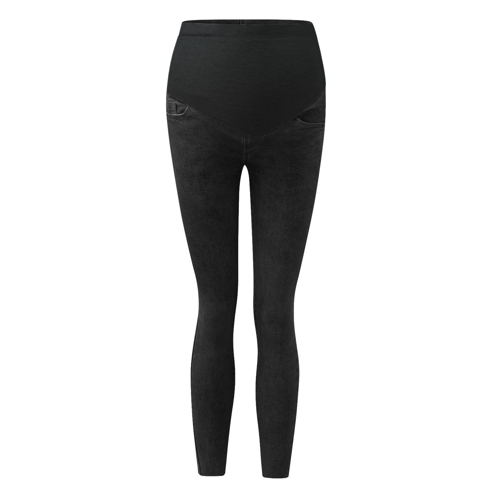 Momolaa Ventre Taille Haute à la Mode des Femmes pour Les Pantalons de Leggings Confortables Enceintes Liant Bijoux Bijoux (b-E, XL)