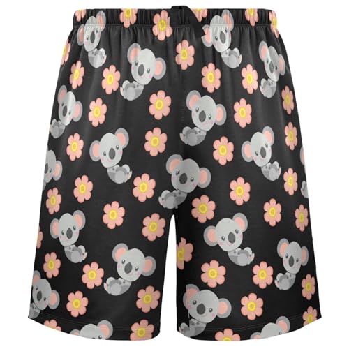 visesunny Men's Pajama Shorts Soft Sleep Shorts with Pockets Comfy Lounge Pajama Bottoms