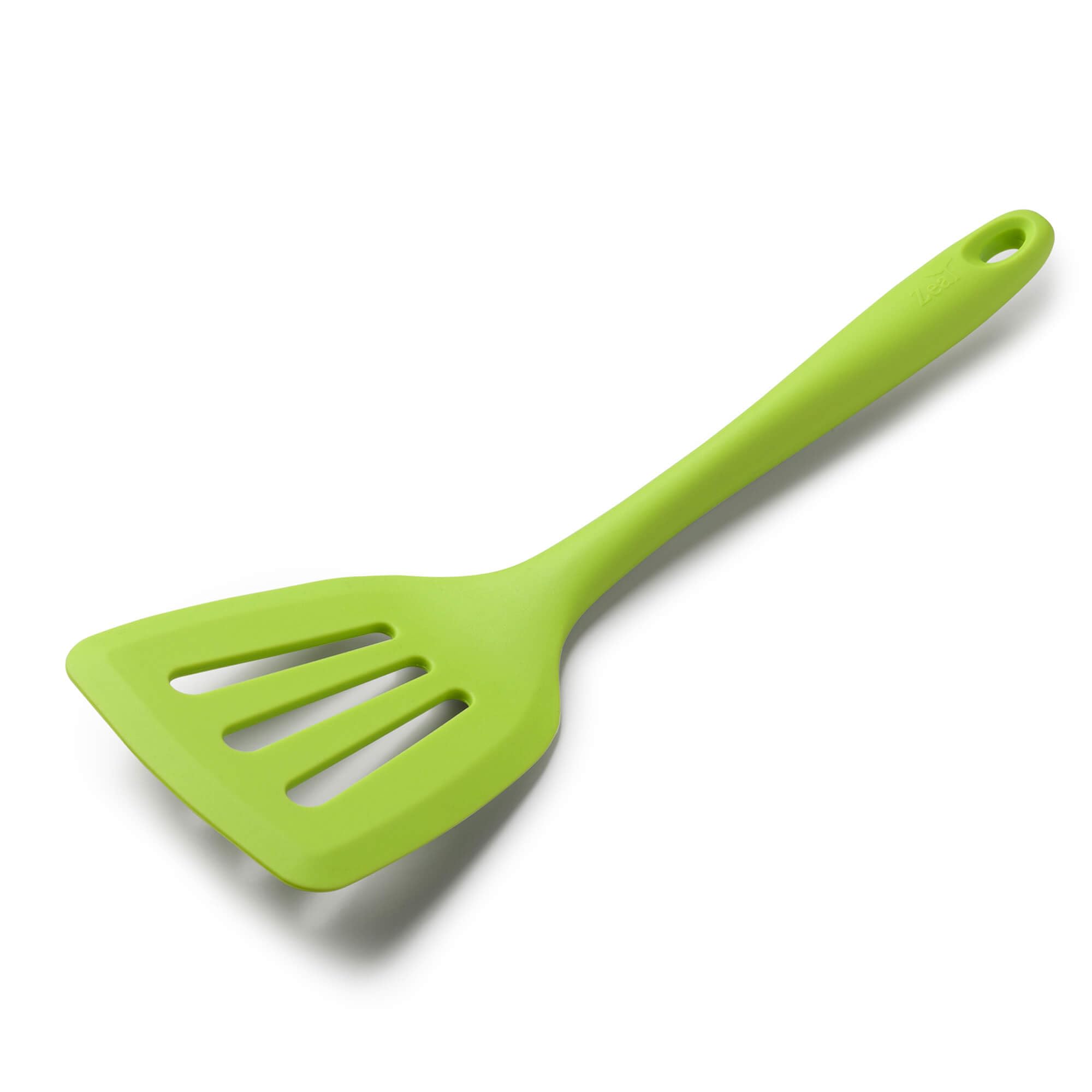 Zeal Silicone Fish Slice, Food Turner with Flexible Stainless Steel Core, Wide Cooking Spatula Slotted Turner, Ideal for Eggs, Pancakes, Fish and More, Heat Resistant, Non-Scratch, 30cm, Neon Lime