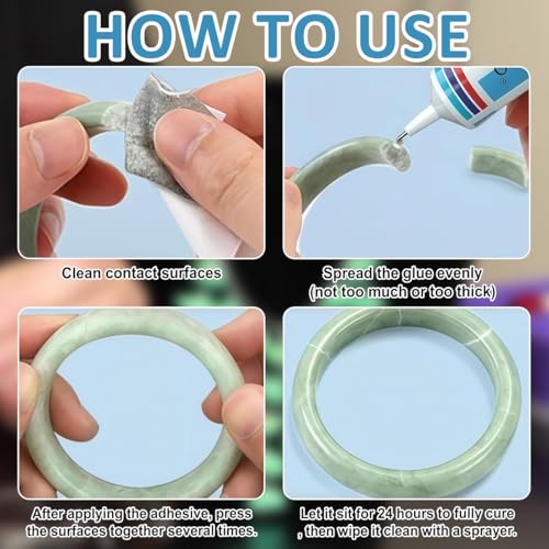 Schmuckkleber Extra Stark Transparent, 2 Stück 60ml Schmucksteinkleber Set mit Präzisionsspitze, Pinzette & Stäbchen – Spezialklebe für präzise Reparieren & DIY Alltag