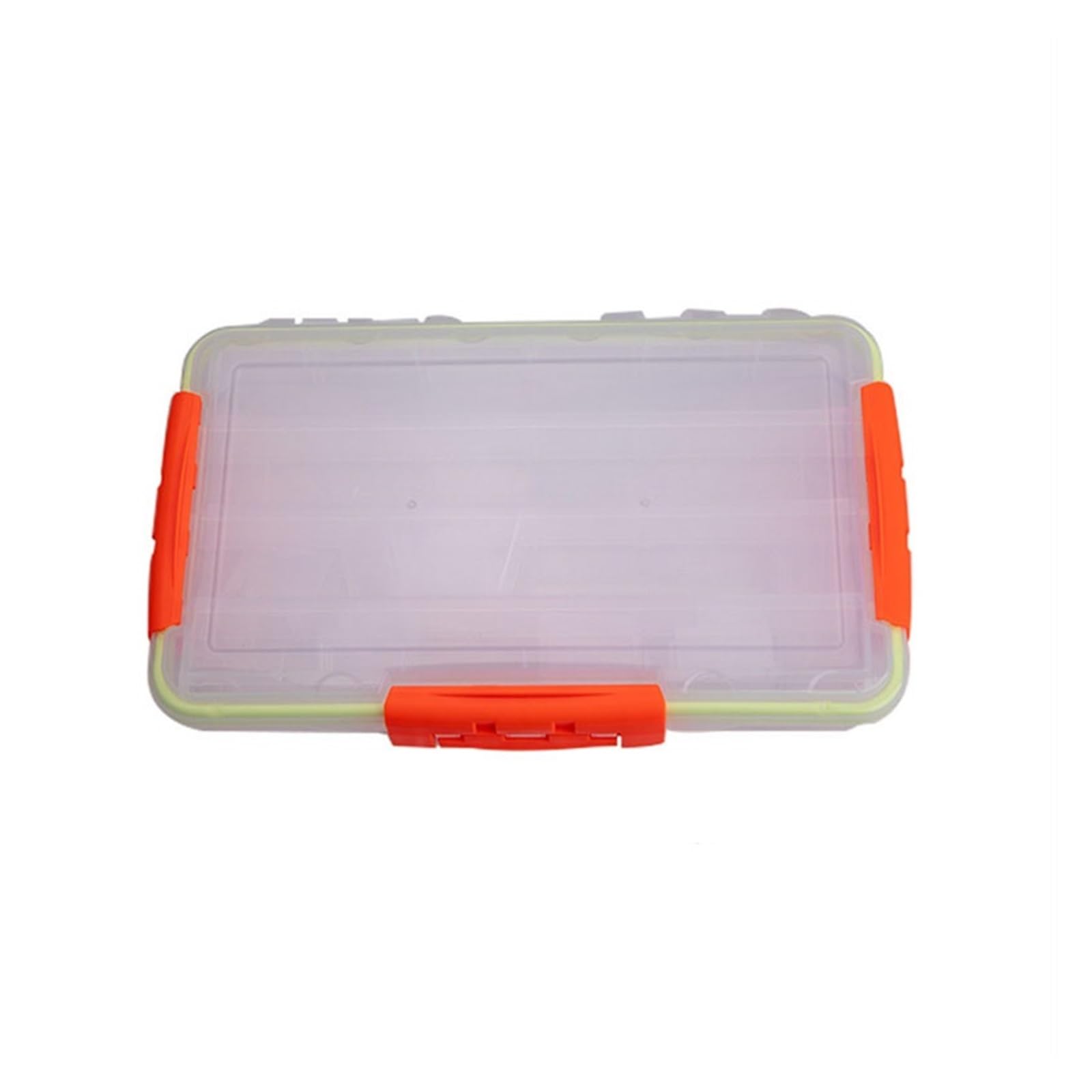 RAHBI Angelgerät-Box, wasserdichte Kunststoff-Köderbox, hochfeste Angelgerät-Zubehör-Aufbewahrungsbox, Hakenbox Leisurely (Color : Orange 36 * 22 * 5mm)