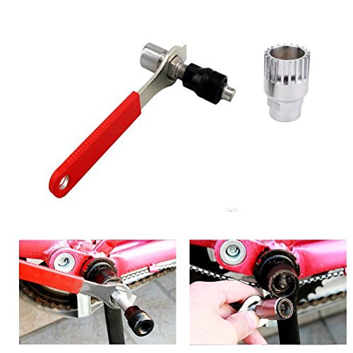 Foxnovo Professional Bike Bicycle Cycle Crank Extractor Puller Bottom Bracket Remover Removal Spanner Repair Tools Kit - Thumbnail 4