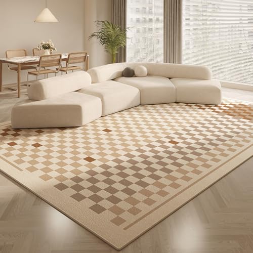 ARE RUG - ARE RUG Tapis Salon Doux et Moelleux à Poils Courts, Moderne Tapis Chambre Crème avec Motif géométrique Lavable Haute densité Tapis Décoratif pour Chambre d'enfant Fille (N,80×120cm)