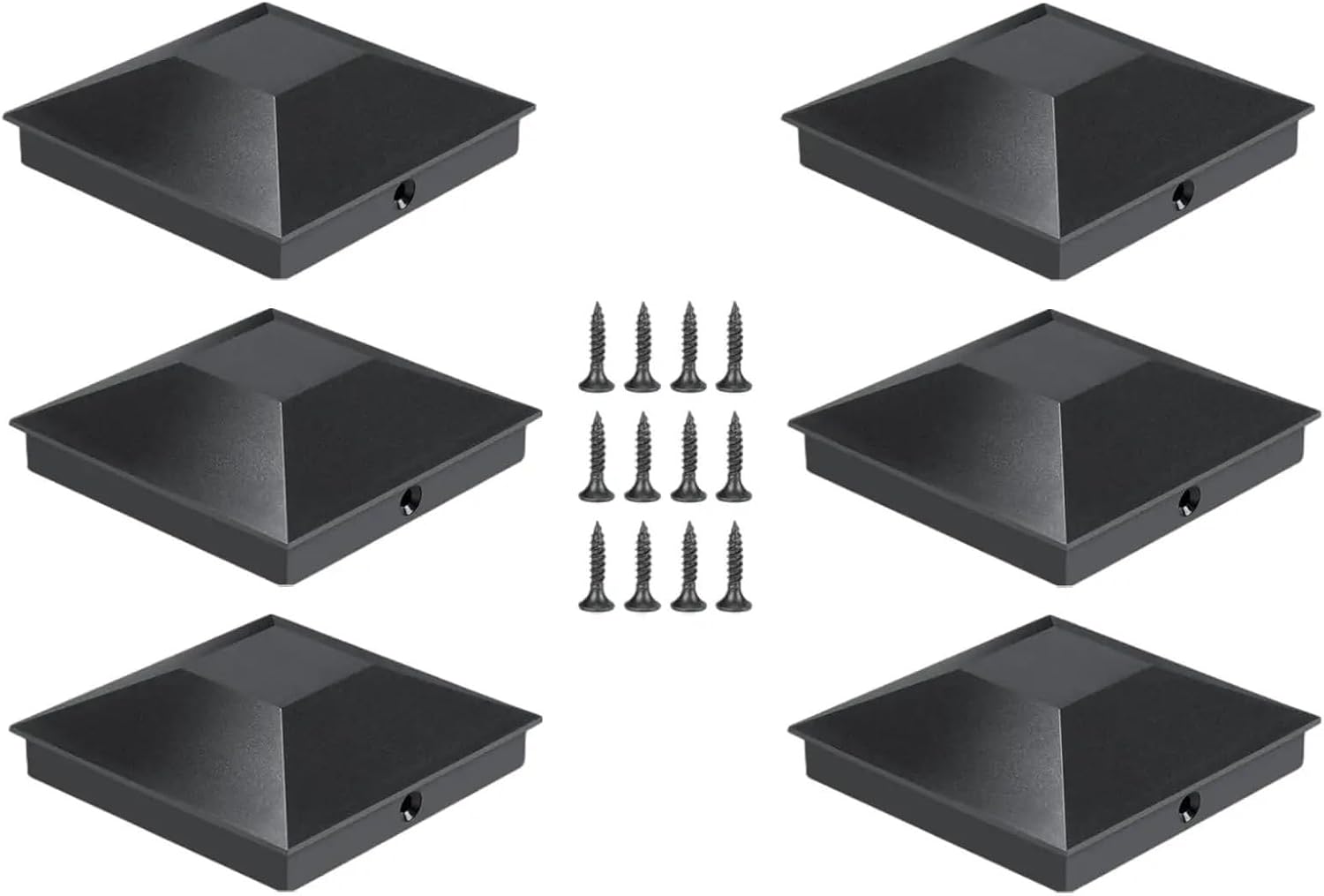 12Pcs Post Caps Covers 4x4 Deck Corridors Backyard Lawn Decor Fence Post Toppers
