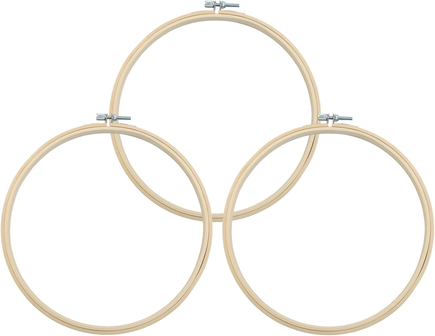 BAPLFT 3 Pcs Embroidery Hoops, 8/10/12 Inch Round Wooden