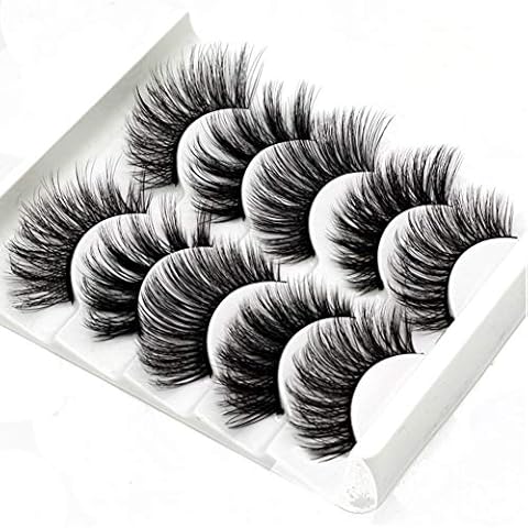 Falsche Wimpern Elocoise 5 Paare 3D Wimpern Wiederverwendbare lange handgemachte künstliche Wimpern Cover
