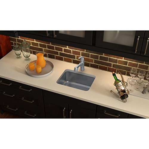 Elkay Eluh1814Pd Lustertone Classic Single Bowl Undermount Stainless Steel Sink With Perfect Drain, 20.5" X 16.5" #TOP30