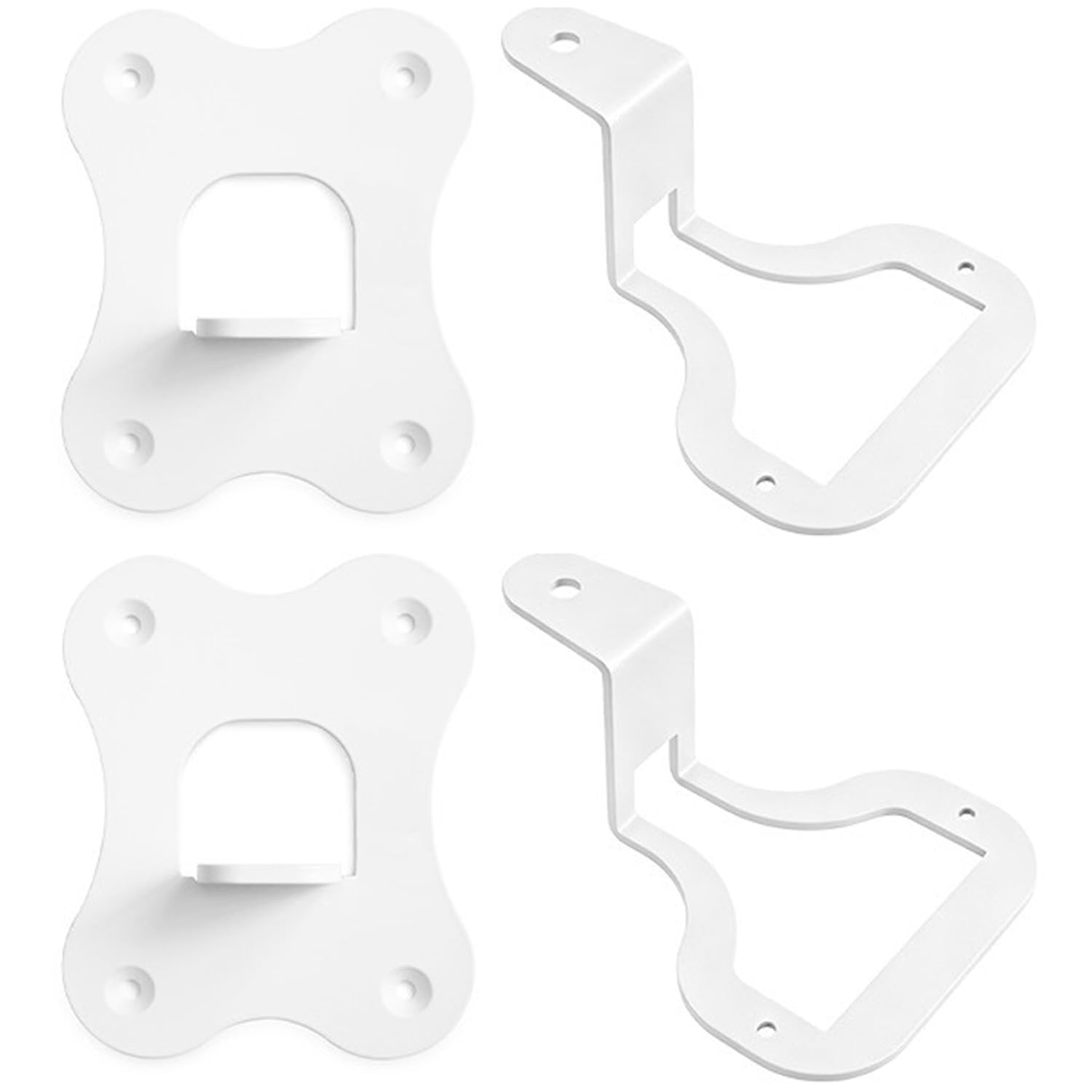 Supporto da parete compatibile con Wiim Sound, supporto da parete in metallo, accessori (bianco), 2 pezzi