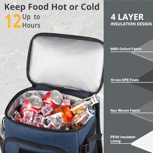 Image of 25L Insulated Cooler Backpack Water-Resistant Molle Cooler Bag for Camping