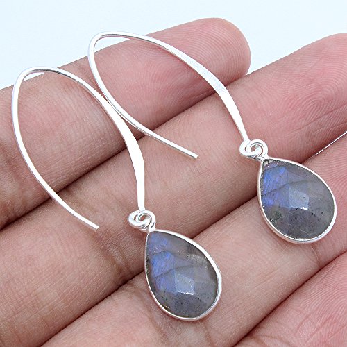 Solid 925 Sterling Silver Earrings for Women & Girls, Sterling Silver Labradorite Earrings Drop & Dangle Mothers Day Gift,Hypoallergenic Earrings For Sensitive Ears, Boho Earrings Solid 925 Sterling Silver Earrings for Women & Girls, Sterling Silver Labradorite Earrings Drop & Dangle Mothers Day Gift,Hypoallergenic Earrings For Sensitive Ears, Boho Earrings