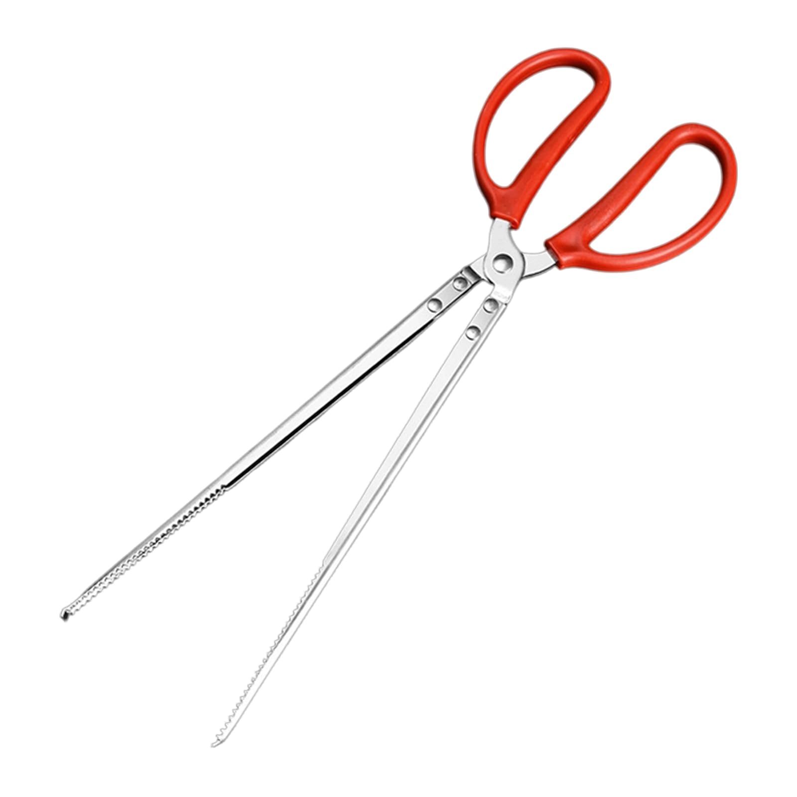 EEL Kitchen Accessories Red Handle Stainless Steel Multifunction Antislip Clip Sea EEL Tongs Fishing Catching Tool Tooth Fishing Tool Set