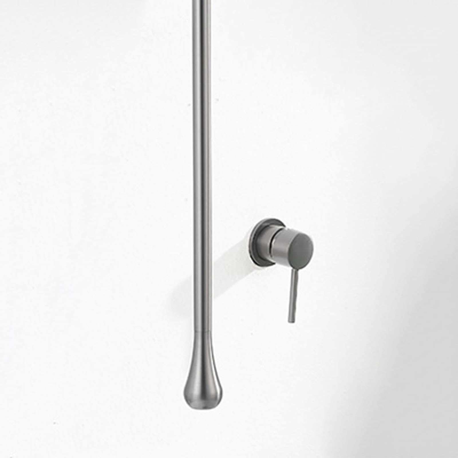 VITIWEDTY Wall Mounted Ceiling Bathroom Faucet, Hot and Cold Mixer Tap Single Handle Concealed Bathroom Sink Faucet (Gray)