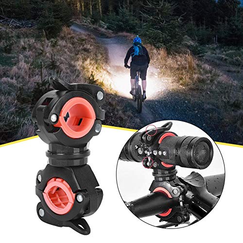 Abaodam Support de lampe de poche à 360 degrés pour vélo avec clip de